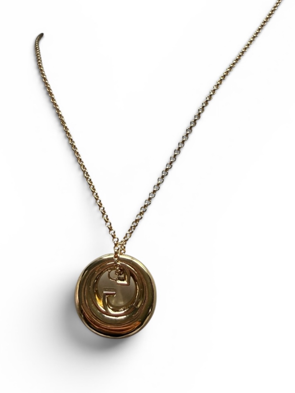 NEW GUCCI BLONDIE 24k GP Necklace RARE